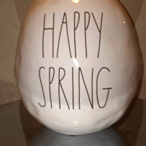 Rae Dunn Cream Happy Spring Easter Egg - Picture 3 of 10